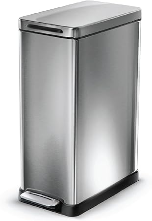 12 Gallon Stainless Steel Slim Kitchen Trash Can