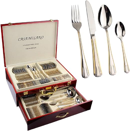 Set de Cubertería Casa Milano de 72pcs -12 personas