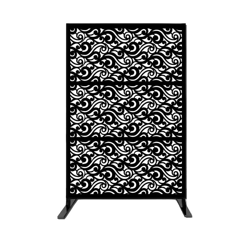 6.5 ft. H x 4 ft. W Laser Cut Metal Fence Panel