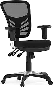 Mid-Back Mesh Multifunction Ergonomic Office Chair with Adjustable Arms