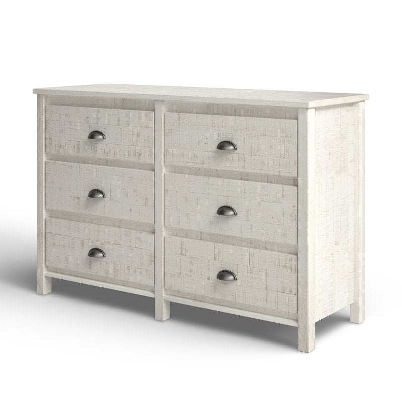 Clove 6 Drawer 51'' W Solid Wood Double Dresser