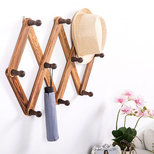Amandra Solid Wood 10 - Hook Wall Mounted Coat Rack