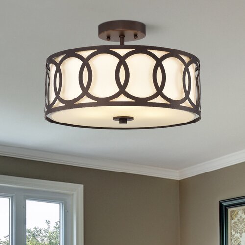 Audraya Glass Semi Flush Mount