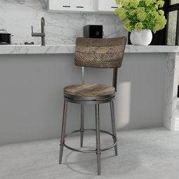 Harworth Swivel Counter Stool, Bar Stool Set of 2