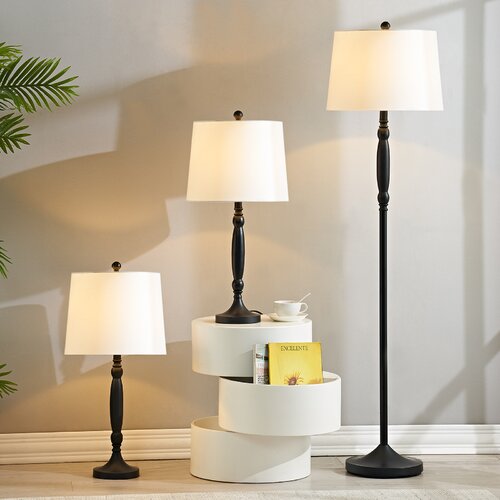 3 Piece Traditional Floor Lamp Set