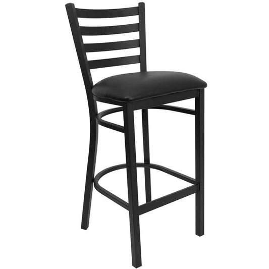Hercules Series Ladder Back Metal Restaurant Barstool (1)