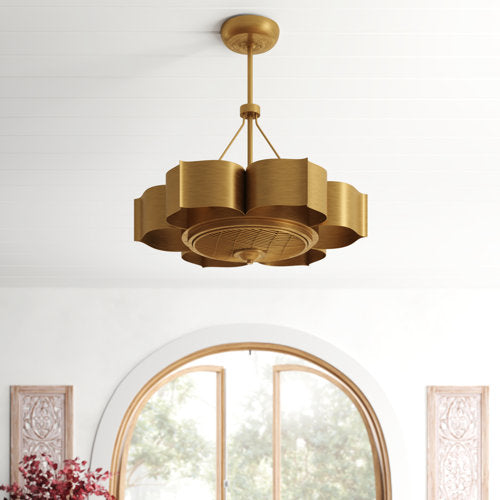 14'' Budd 3 - Blade Chandelier Ceiling Fan with Remote Control and Light Kit Included