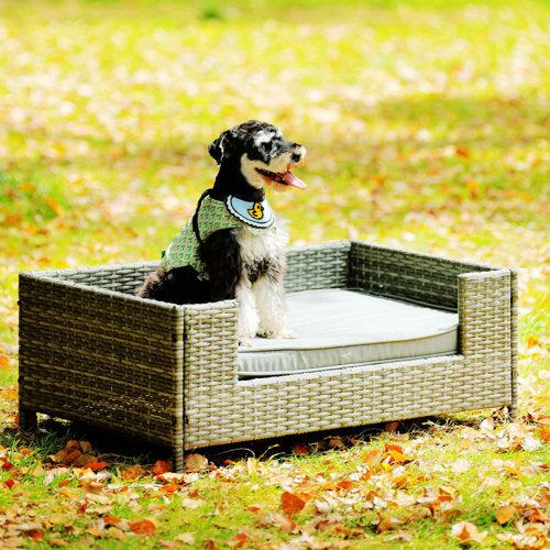 Seasonal PE Wicker Dog Bed