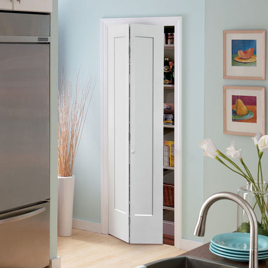 Paneled Manufactured Wood Primed Lincoln Park Interior Bi-Fold Door