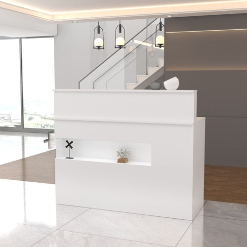 Rectangular Wood Reception Desk
