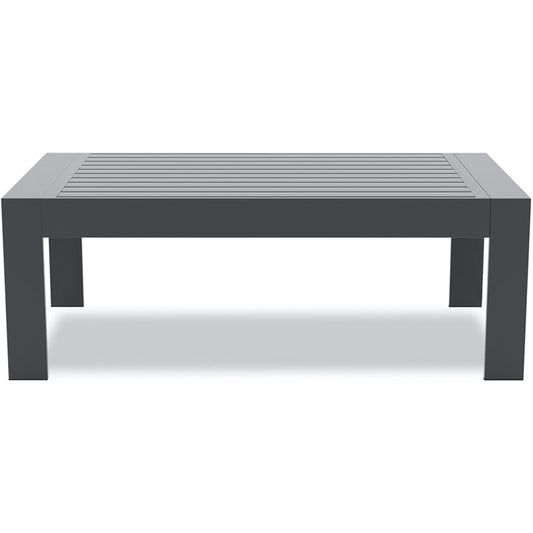 Searl Aluminum Outdoor Patio Coffee Table Modern Rectangle End Table