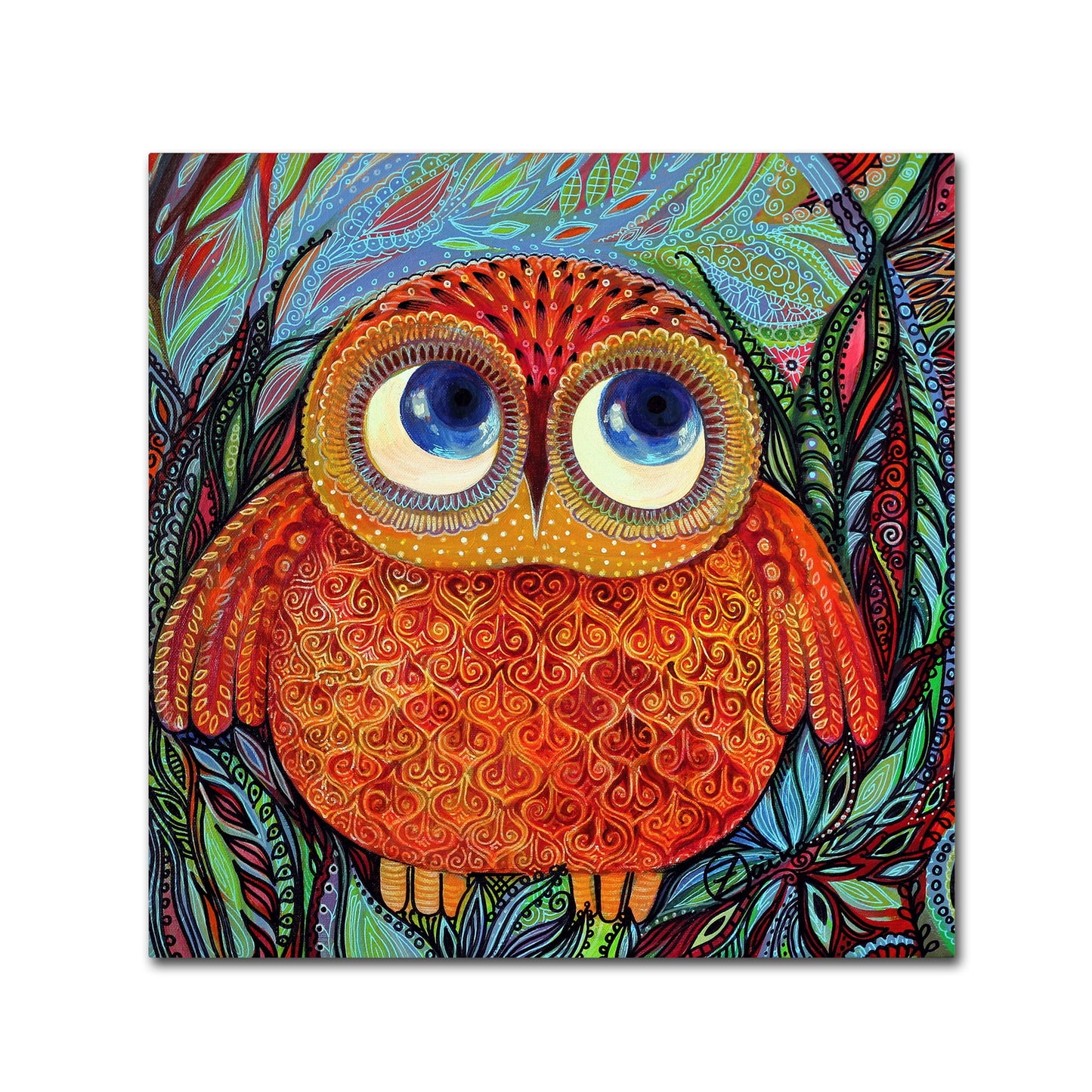 'Baby Owl' Print on Wrapped Canvas