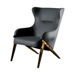 Ellmann Vegan Leather Wingback Chair